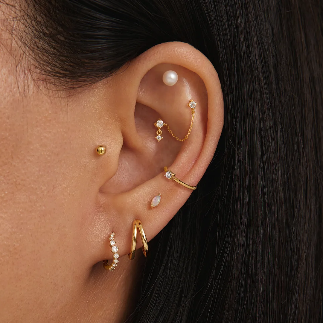 PETAL | Opal Threadless Flatback Earring