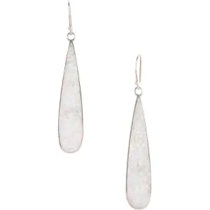 Peyote Bird Opal Inlay Teardrop  Earrings