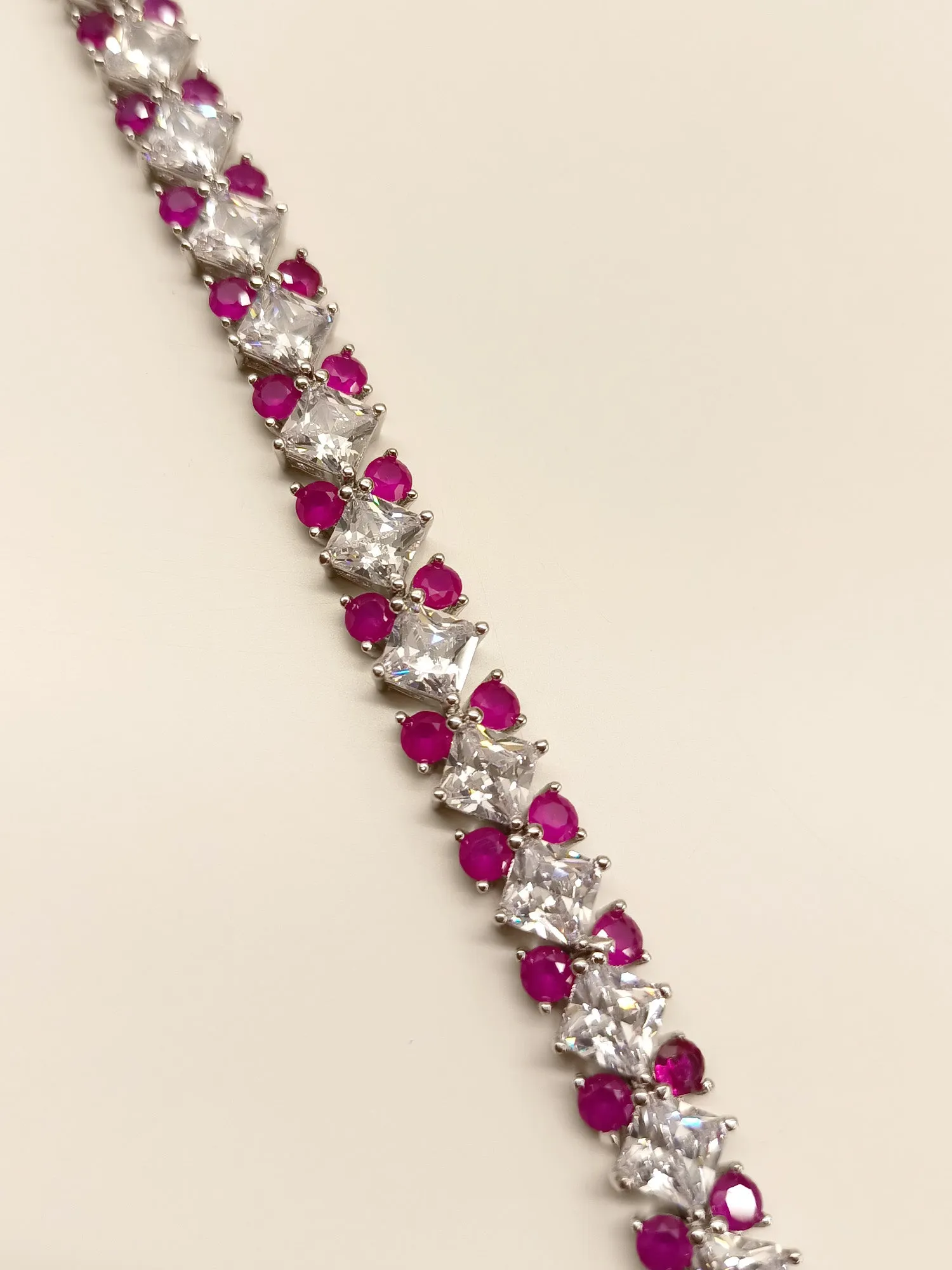 Predha Ruby American Diamond Bracelet