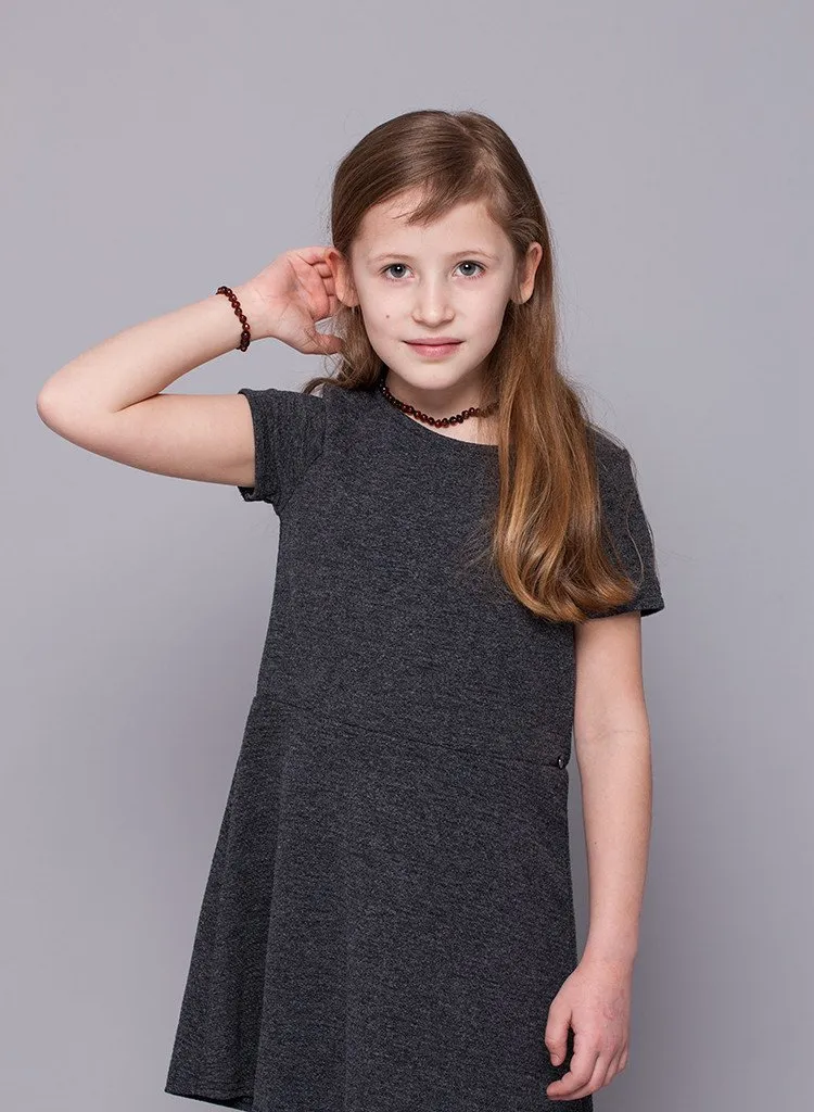 Premium Baltic Amber Necklace & Bracelet For Children / Extra Safe