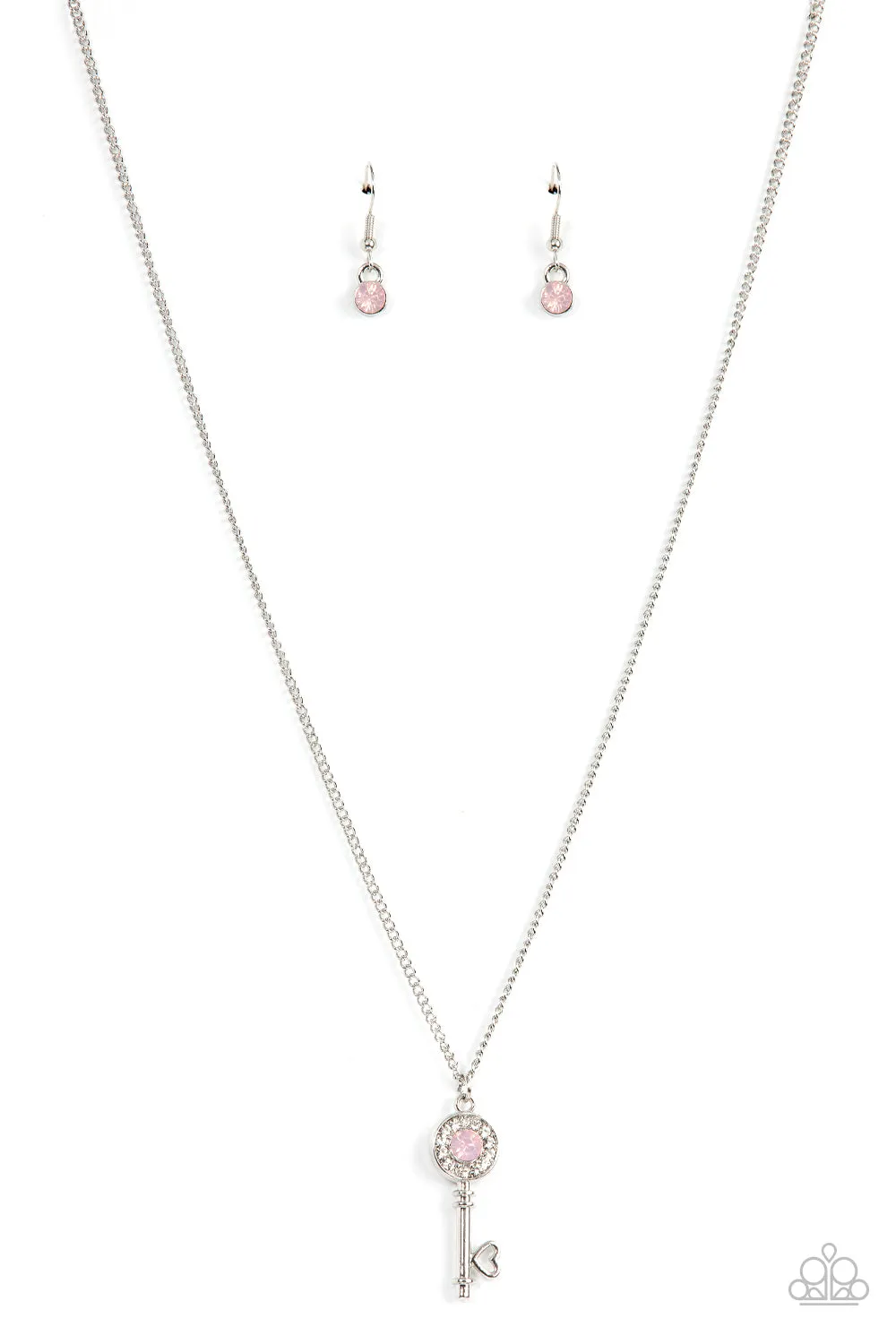 Prized Key Player - Pink Necklace - Paparazzi Accessories
