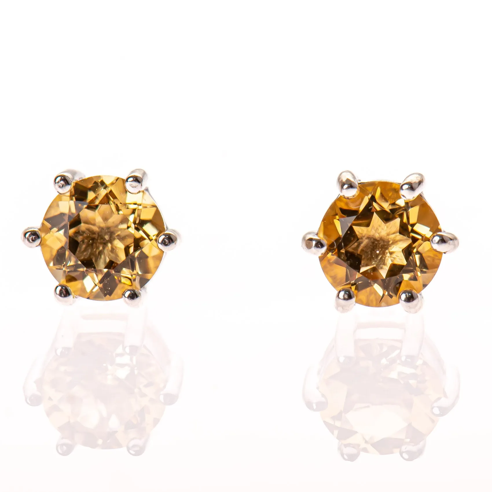 Prosperous Citrine Studs
