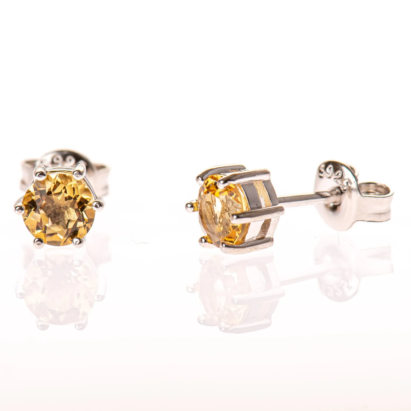 Prosperous Citrine Studs