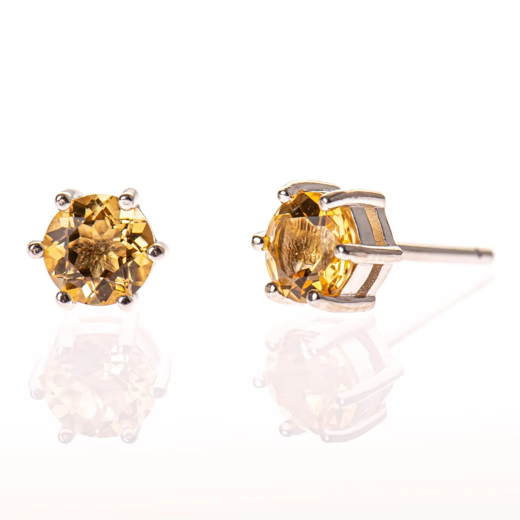 Prosperous Citrine Studs