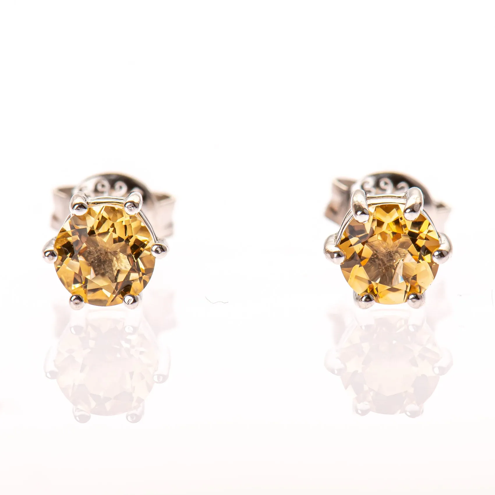 Prosperous Citrine Studs