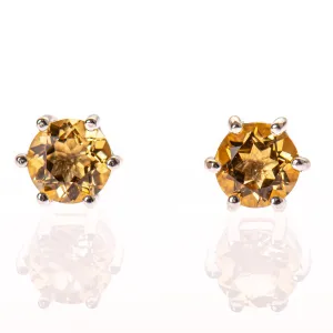 Prosperous Citrine Studs