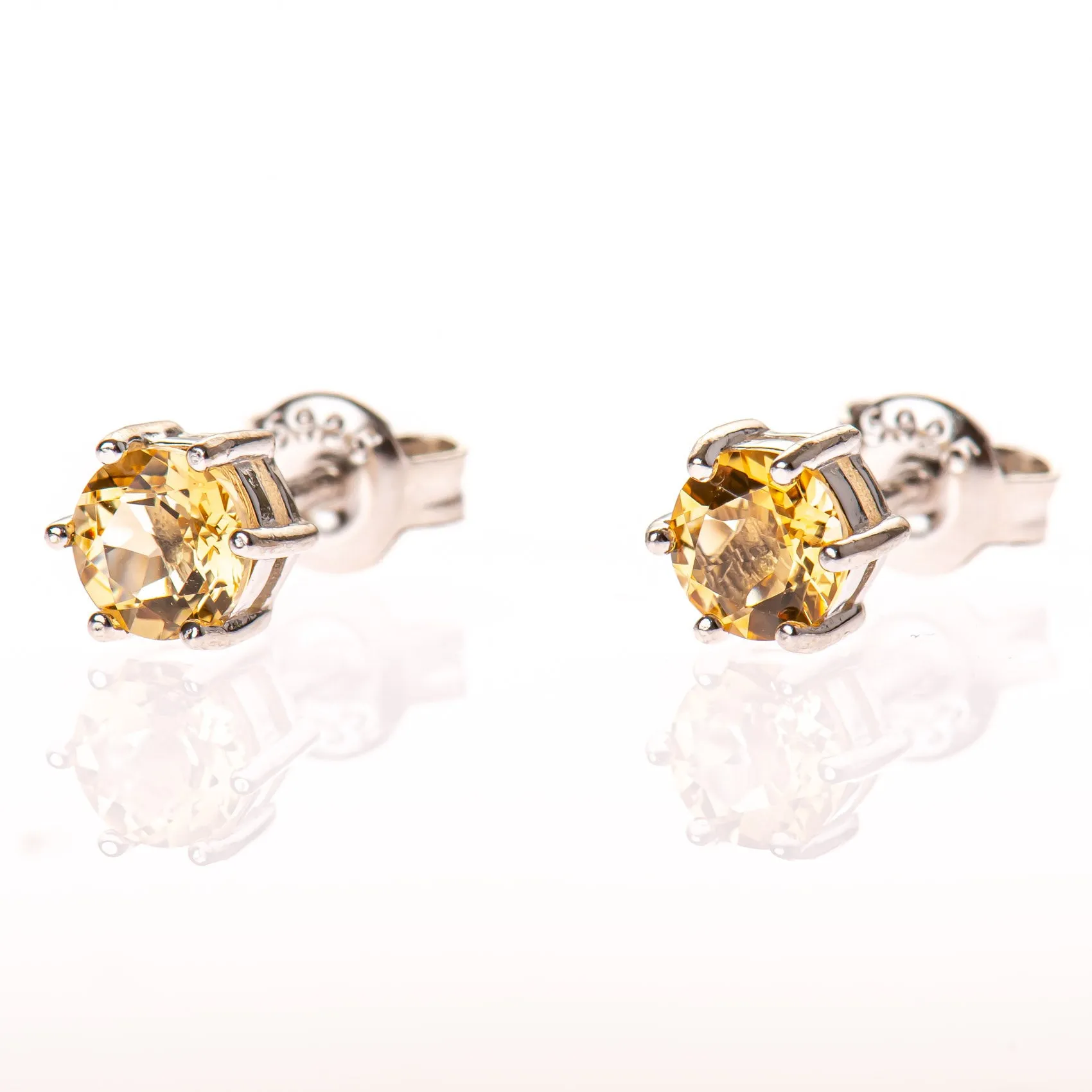 Prosperous Citrine Studs