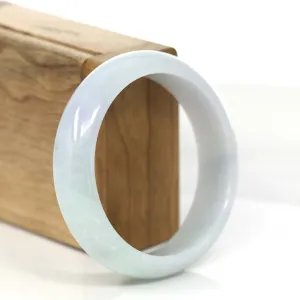 RealJade® Co. Classic Lavender Jadeite Jade Wider Bangle Bracelet (57.82 mm) #549