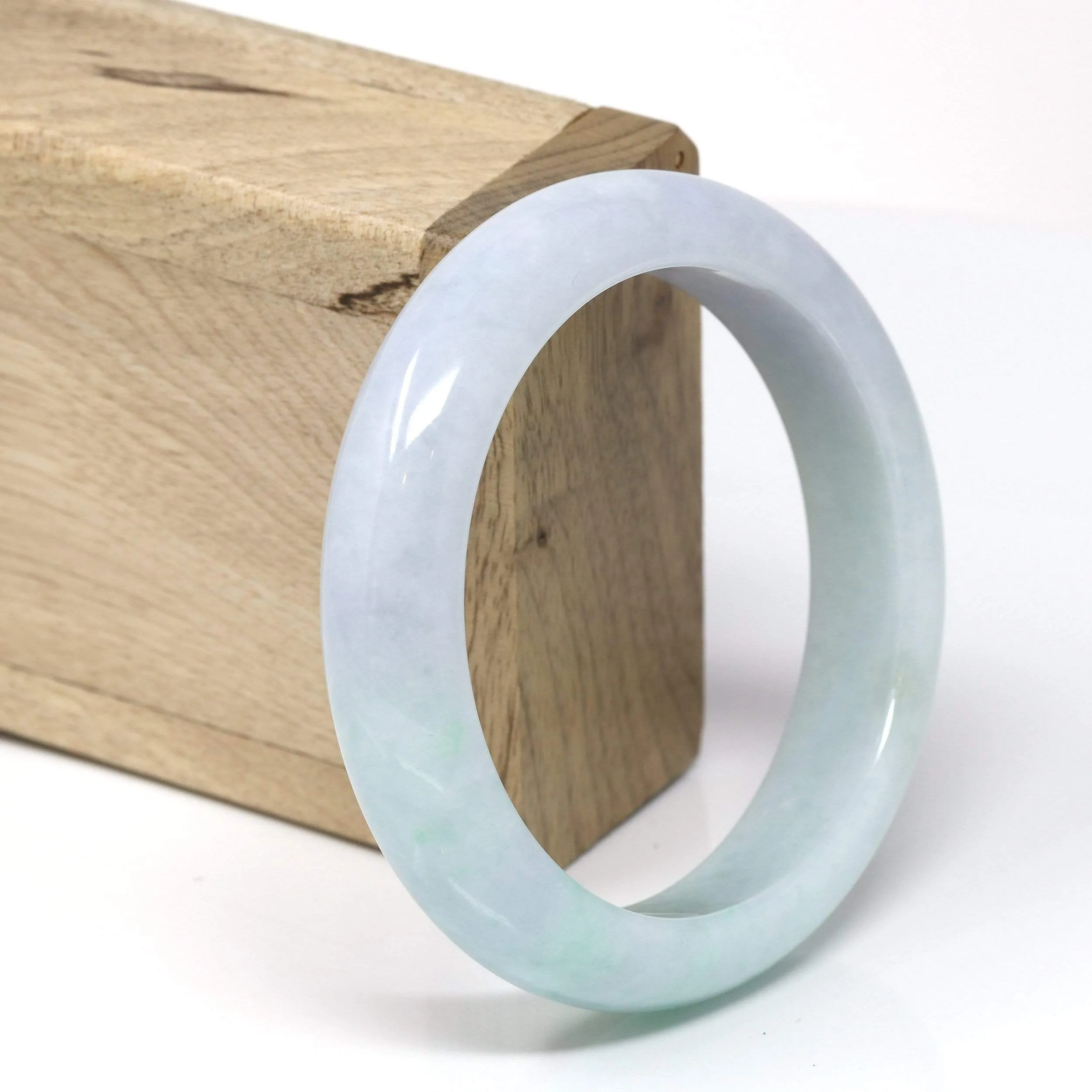 RealJade® "Classic Bangle" Genuine Burmese High Quality Jadeite Jade Bangle Bracelet (58.2 mm ) #541