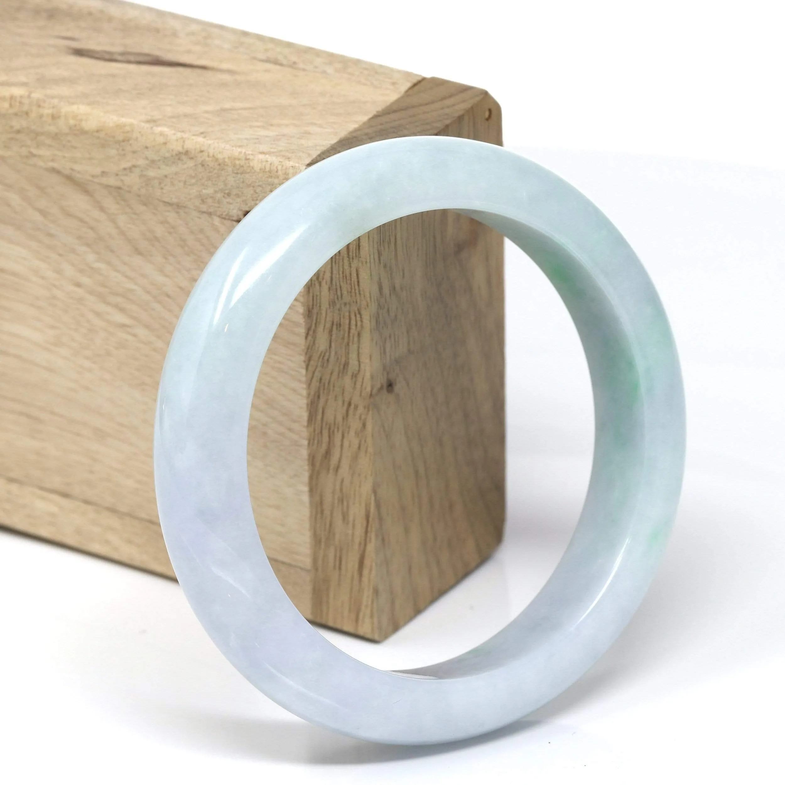 RealJade® "Classic Bangle" Genuine Burmese High Quality Jadeite Jade Bangle Bracelet (58.2 mm ) #541