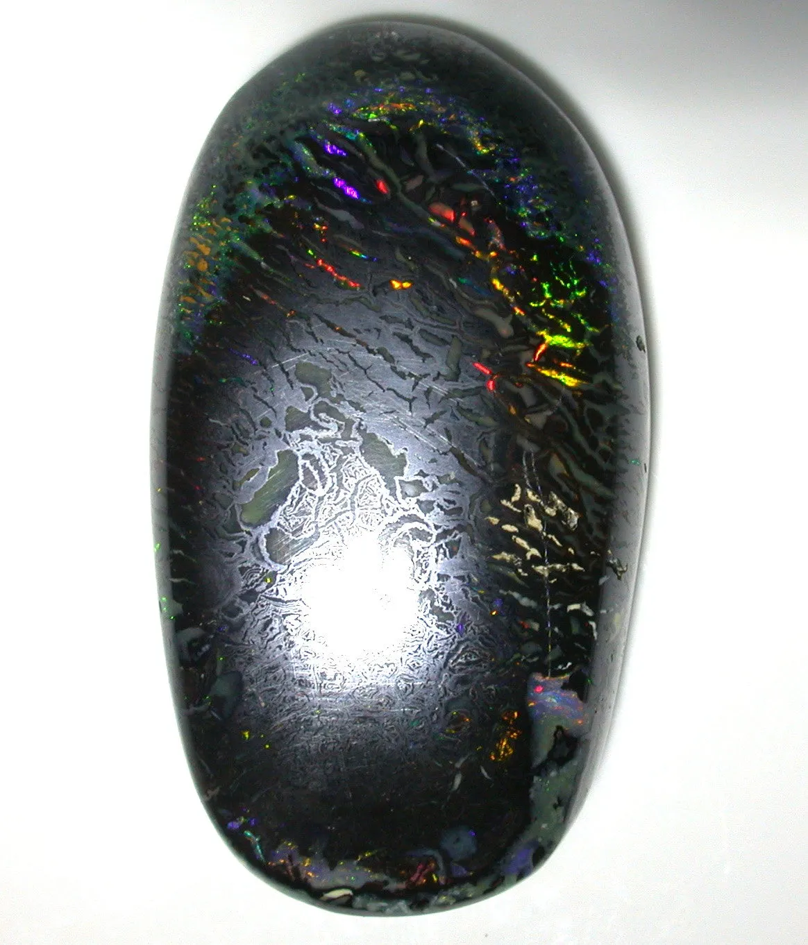 Red multi coloured Koroit matrix opal