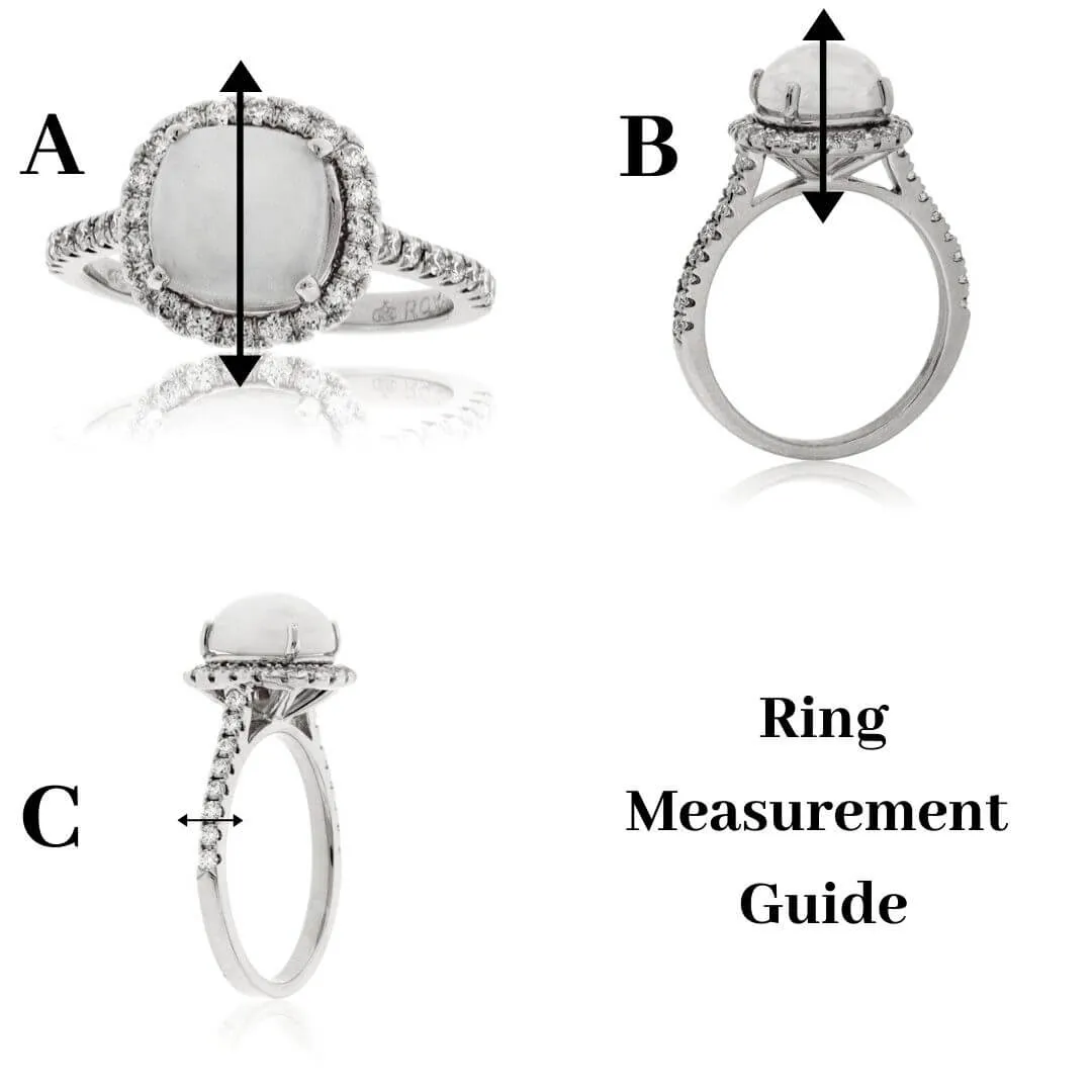 Red Zircon & Diamond Halo Ring