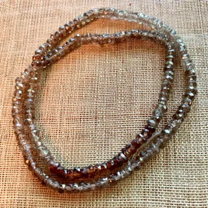 Reddish-Brown Zircon 4mm Rondelles