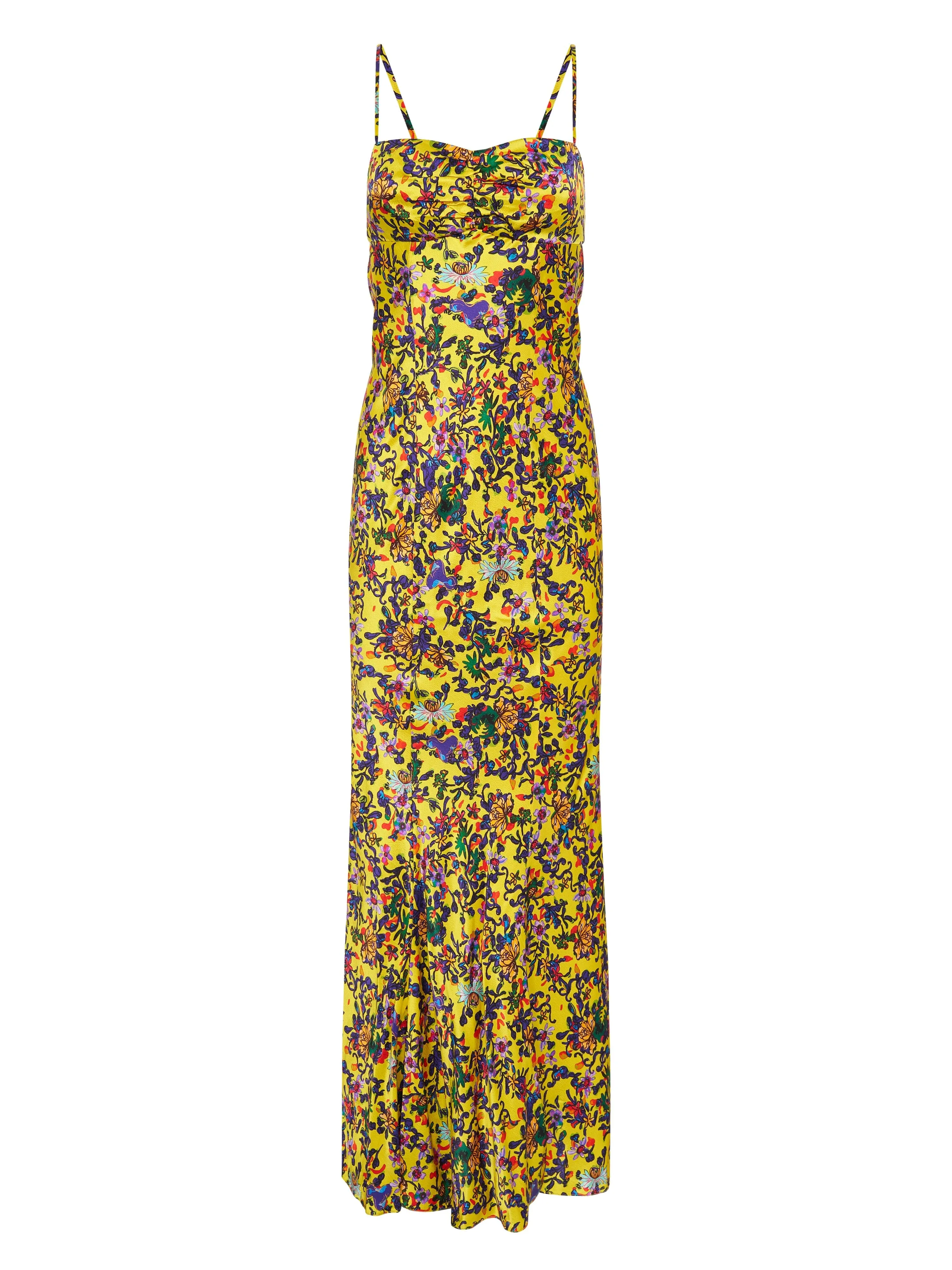 Renee Long  Dress in Ornamental Citrine