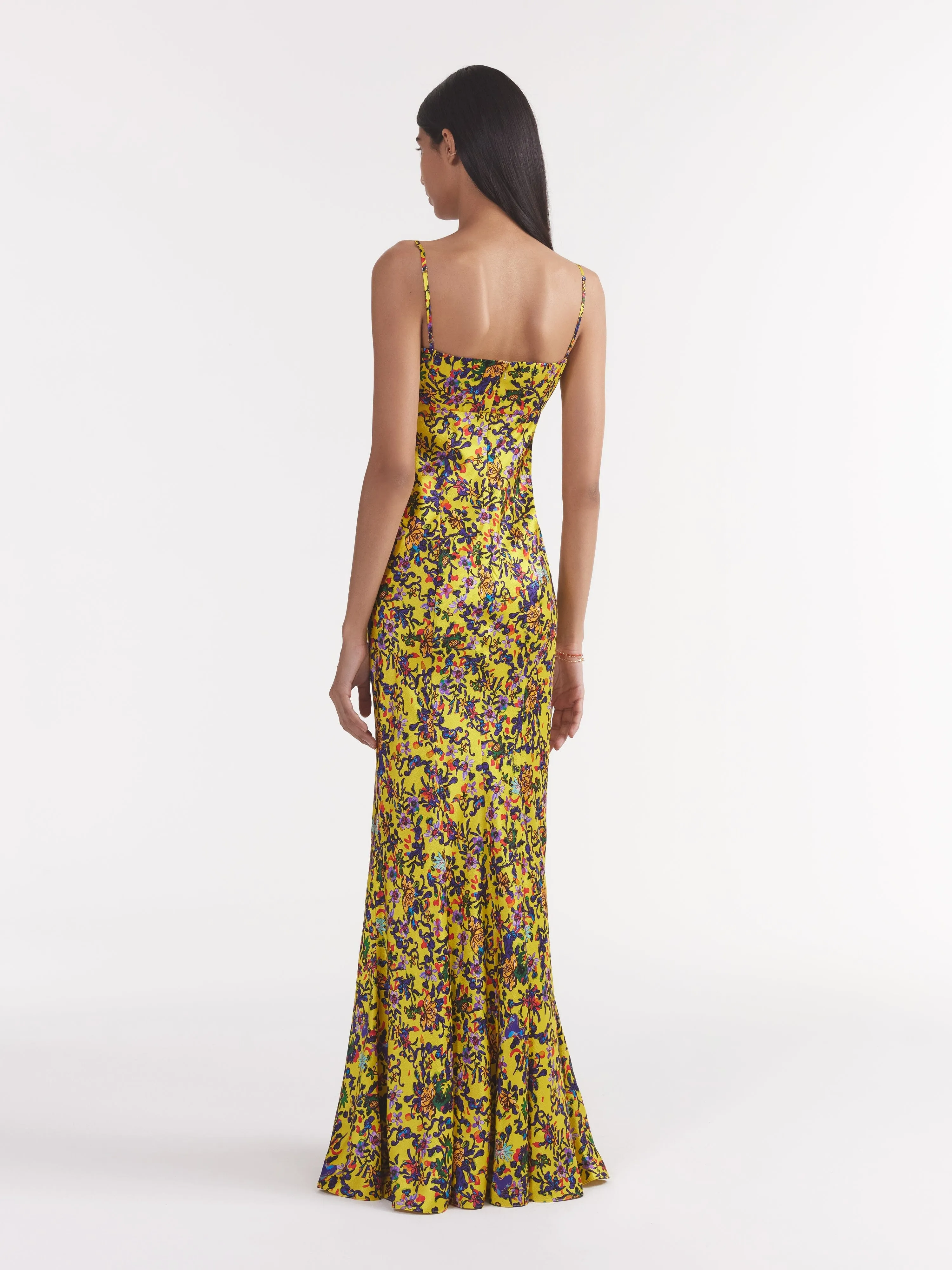 Renee Long  Dress in Ornamental Citrine