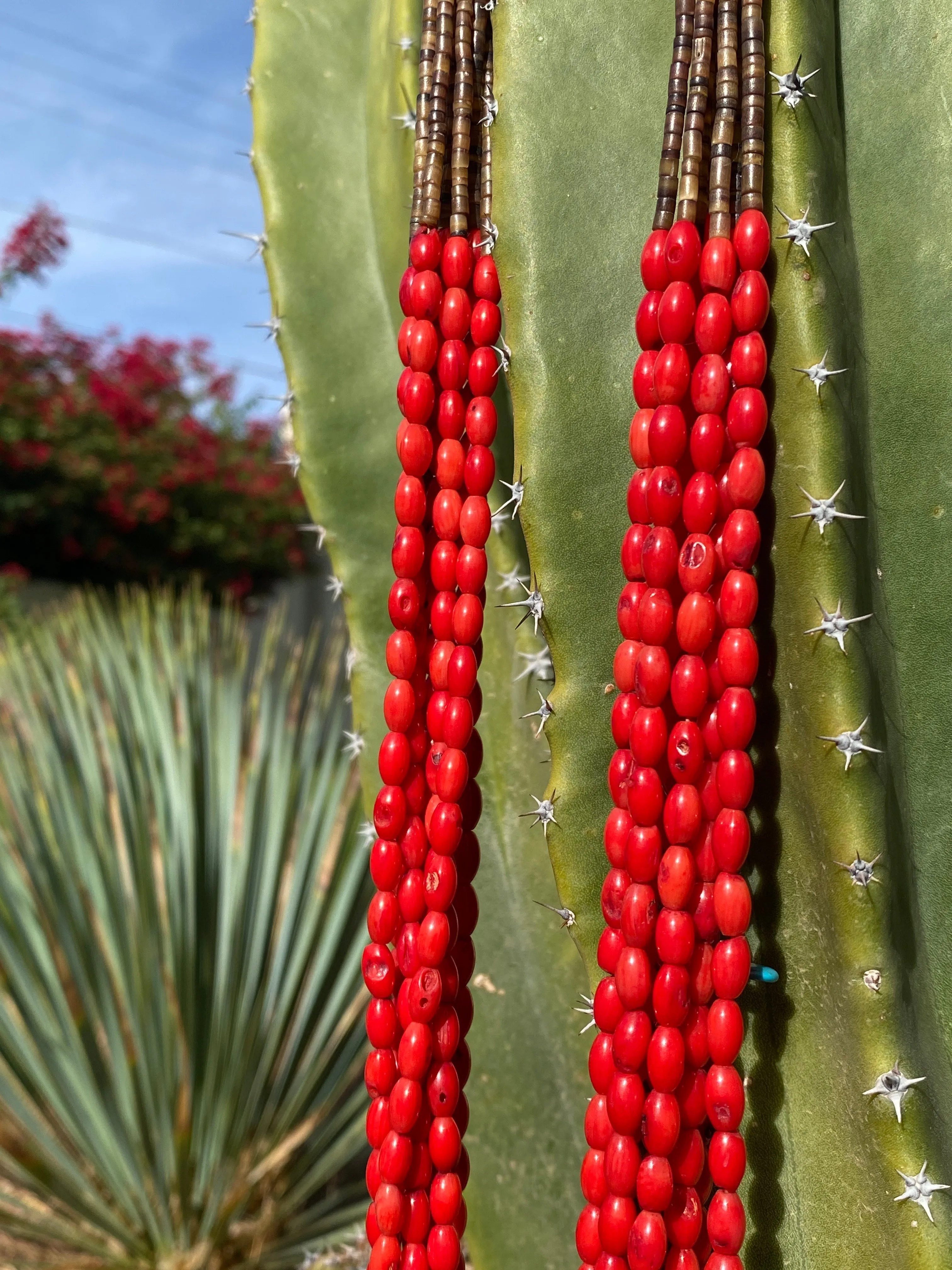 Santo Domingo Coral Heishi Necklace