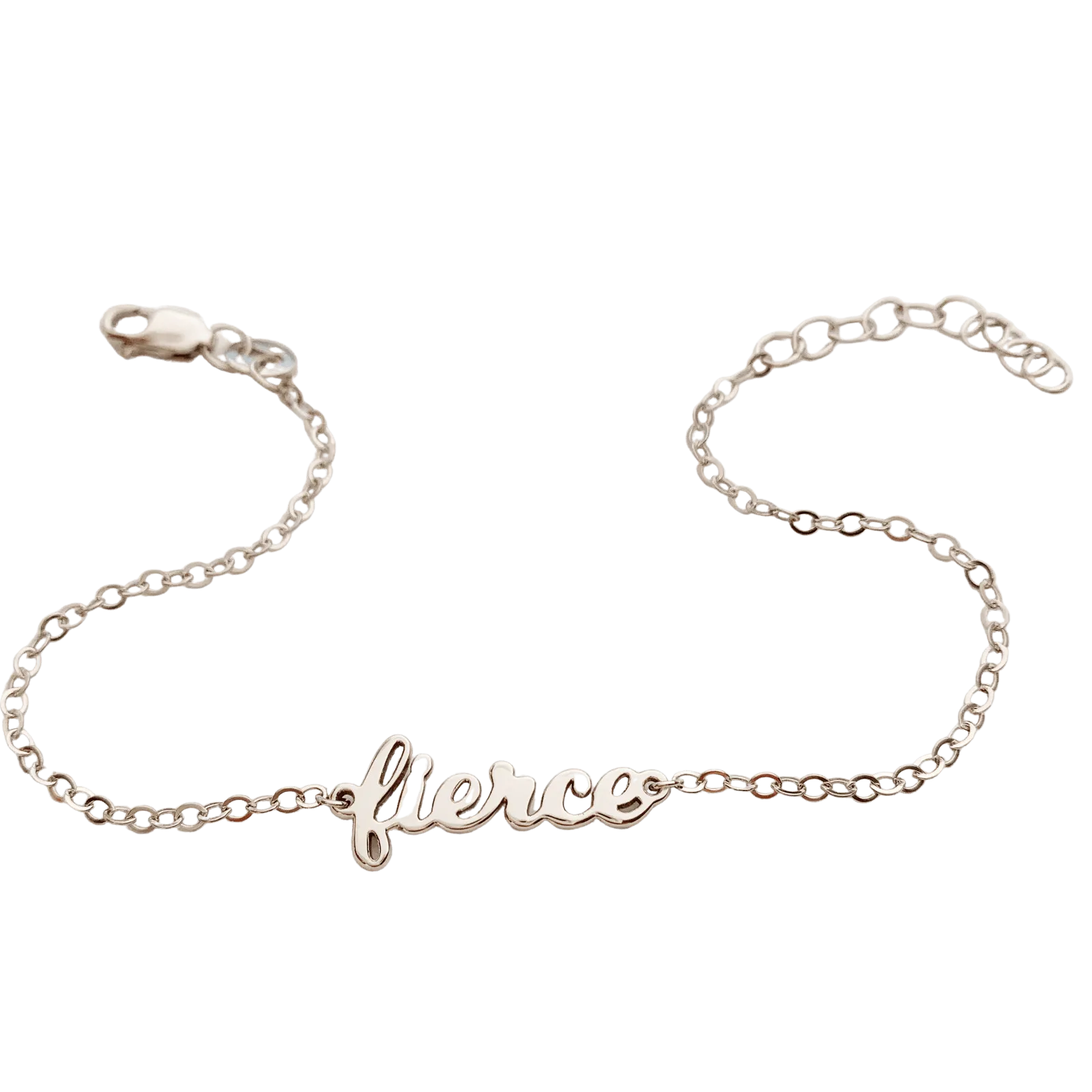 Script 'fierce' Nameplate Bracelet