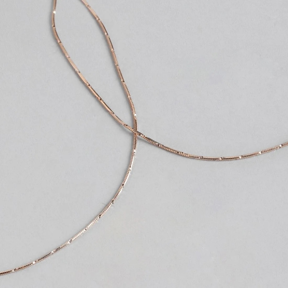 Serene Rose Gold Plated Snake 925 Sterling Silver Chain Anklet