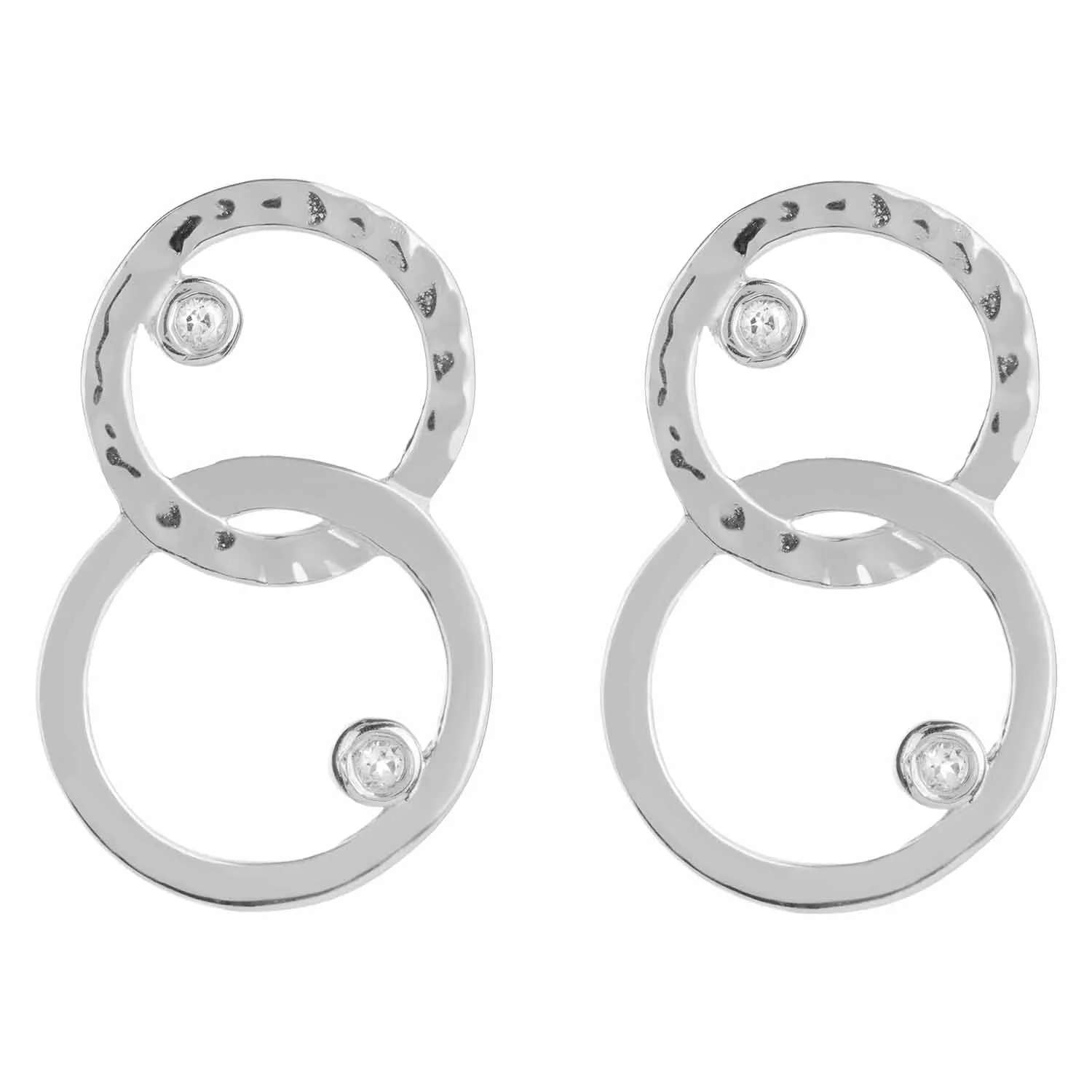 Silver Unity Hoop Earrings