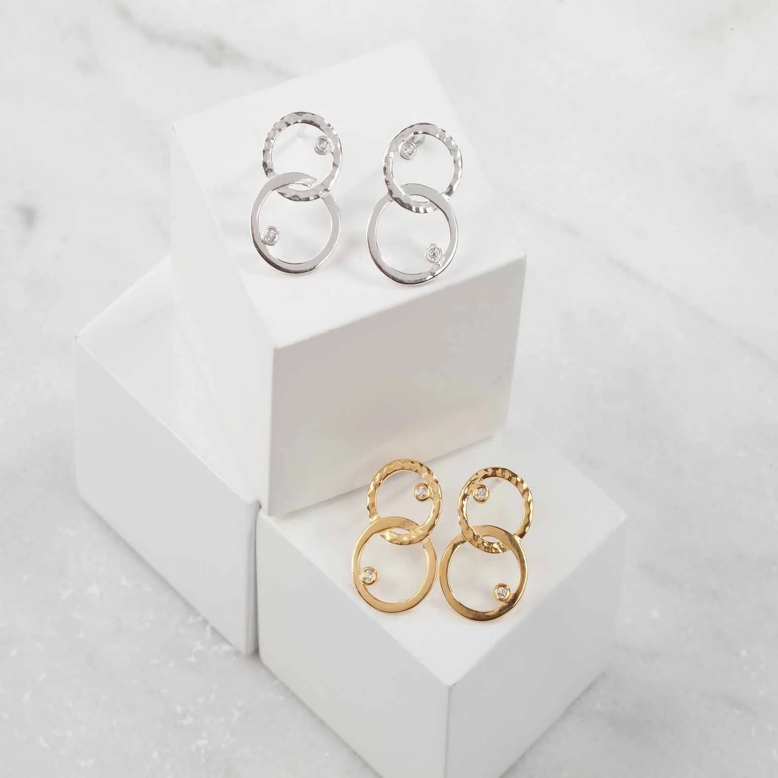 Silver Unity Hoop Earrings