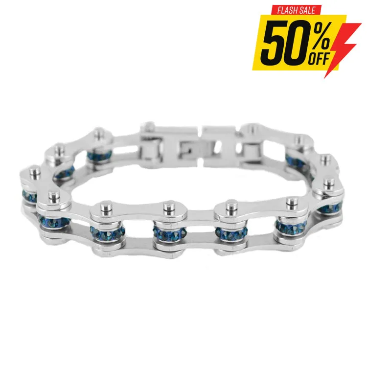 SK2227D December 1/2" Wide Blue Zircon Color Crystal Centers