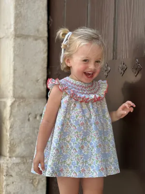Smocked Coral Liberty Dress