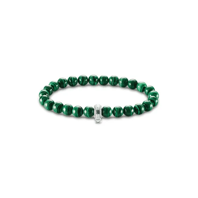 Sterling Silver Stone Green Bracelet X0284-475-6