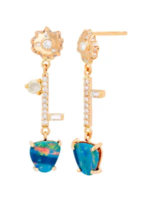 The Opal Flowerpot Earrings