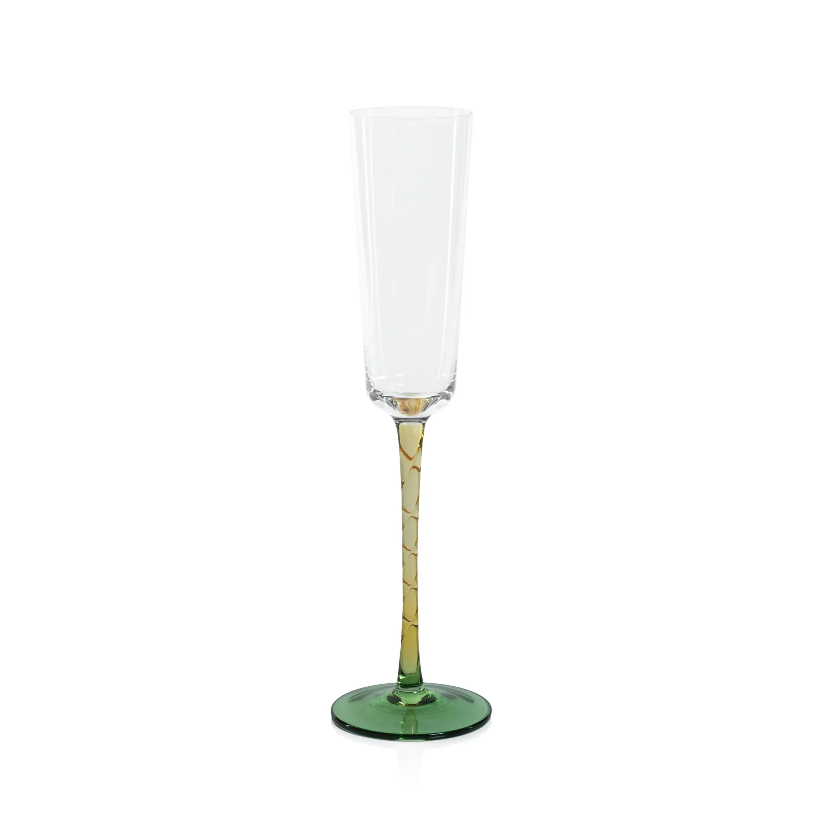 Vicenza Green and Amber Champagne Flute