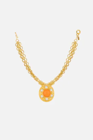 VIVIENNE ORANGE CORAL NECKLACE MULTI