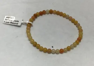 Yellow Jade Bracelet 4mm