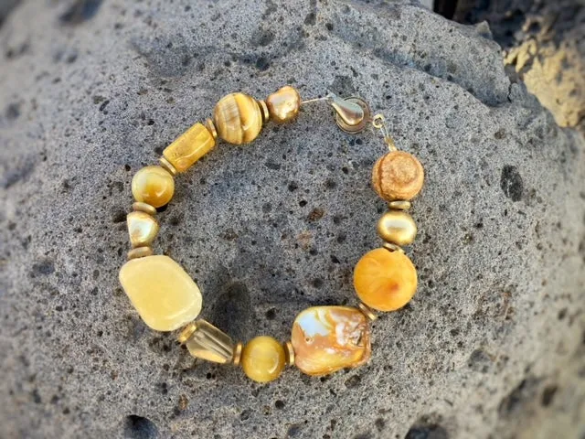 Yellow Mixed Stone Bracelet